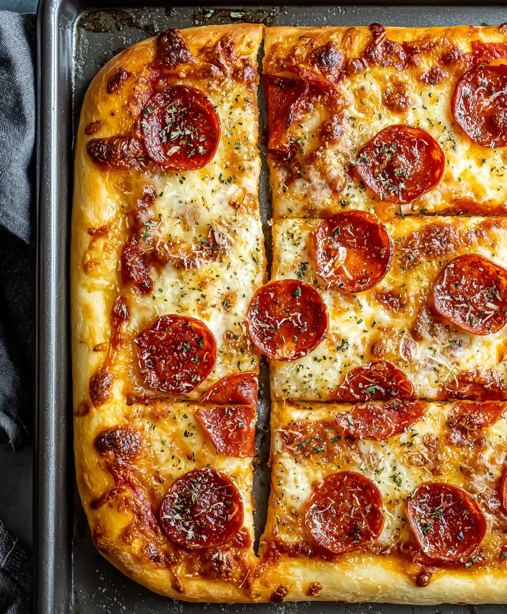 Sheet Pan Pizza Quick Dough Easy Homemade Recipe