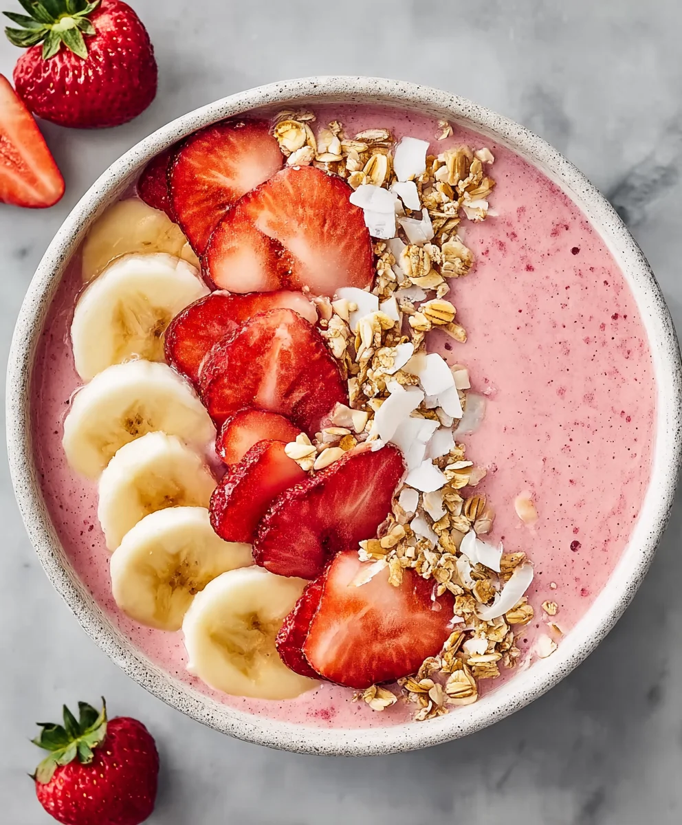 Strawberry Banana Smoothie Bowl-Healthy & Delicious Recipe