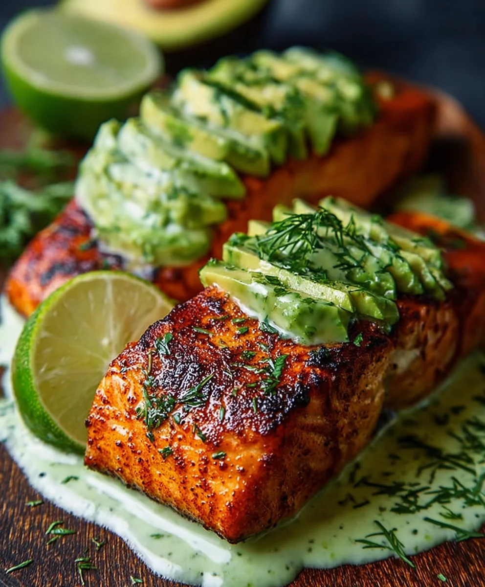 Cajun Salmon Avocado Lime-Healthy Flavors