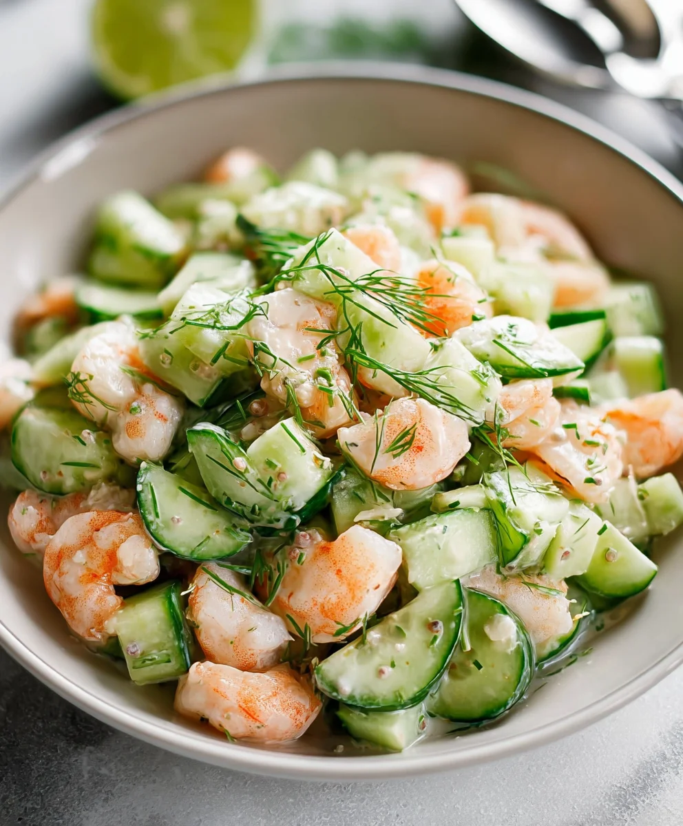 Easy Cucumber Shrimp Salad - Fresh & Light Recipe