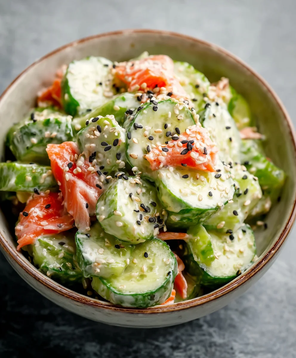 Easy California Roll Cucumber Salad - Fresh & Delicious