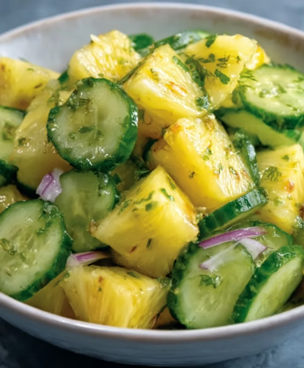 Refreshing Pineapple Cucumber Salad- Easy & Delicious