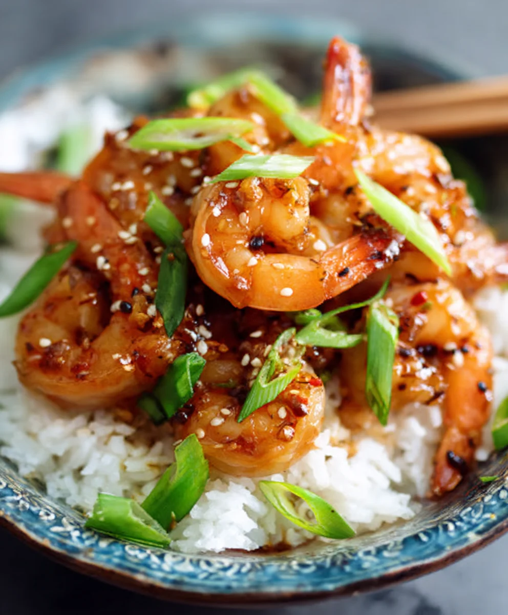 Honey Garlic Shrimp Bowls - Quick & Easy Dinner