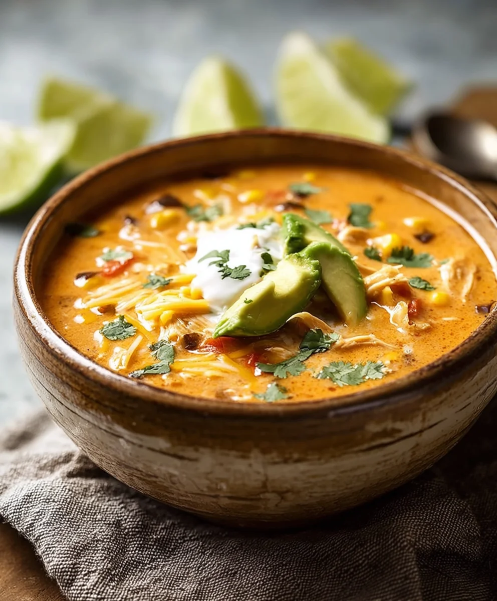 Creamy Chicken Enchilada Soup Recipe-Easy Comfort Food