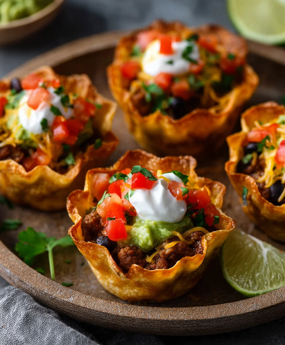 Easy Beef Taco Cups - Quick & Fun Appetizer