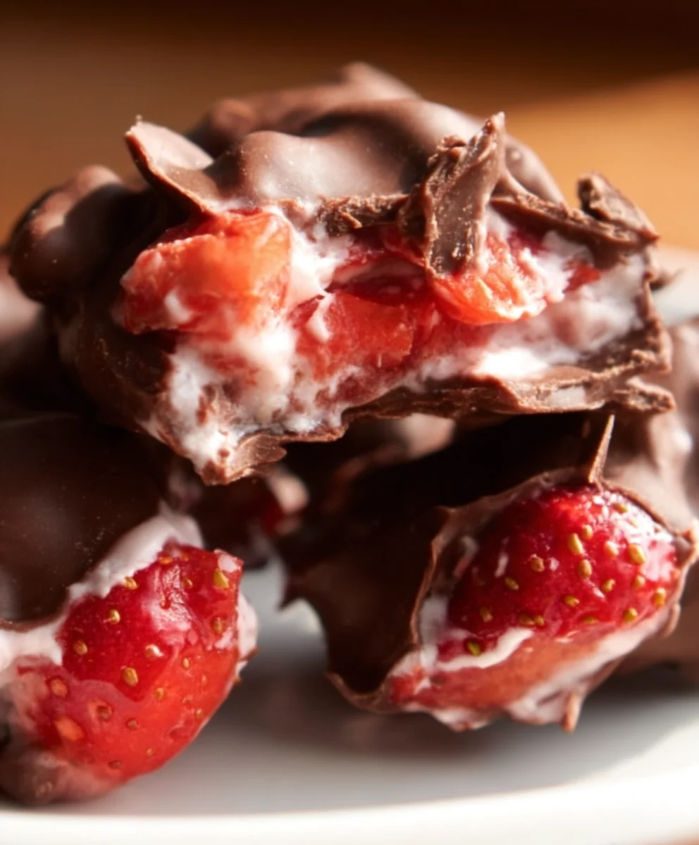 Easy Chocolate Strawberry Yogurt Clusters Viral Recipe