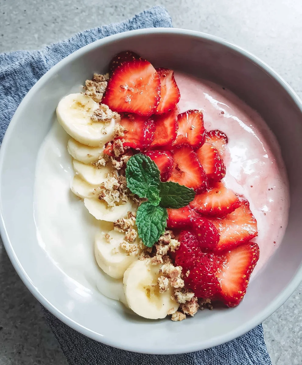 5-Minute Fruit Smoothie Bowl Greek Yogurt Recipe