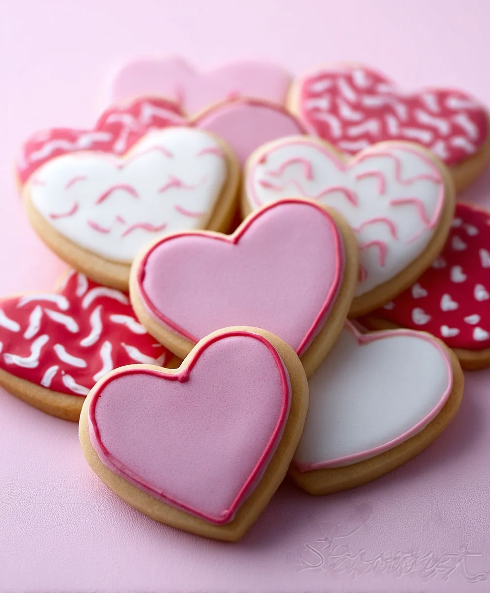 Simple Vnon-alcoholic alentine's Day Cookies-Non-Non-Non-Alcoholic Alternativeic Icing Decorating