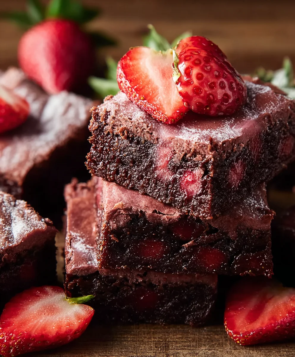 Easy Strawberry Brownies Recipe - Best Dessert