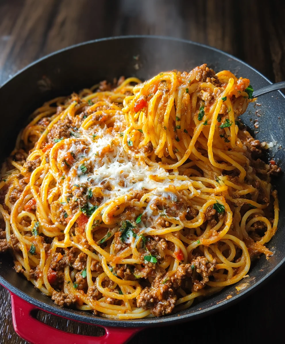 Easy One Pot Taco Spaghetti Recipe - Quick Dinner Idea