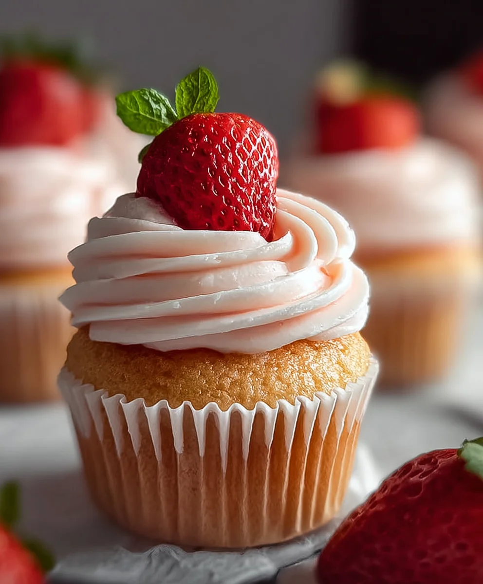 Fresh Strawberry Cupcakes- Deliciously Sweet & Easy Recipe