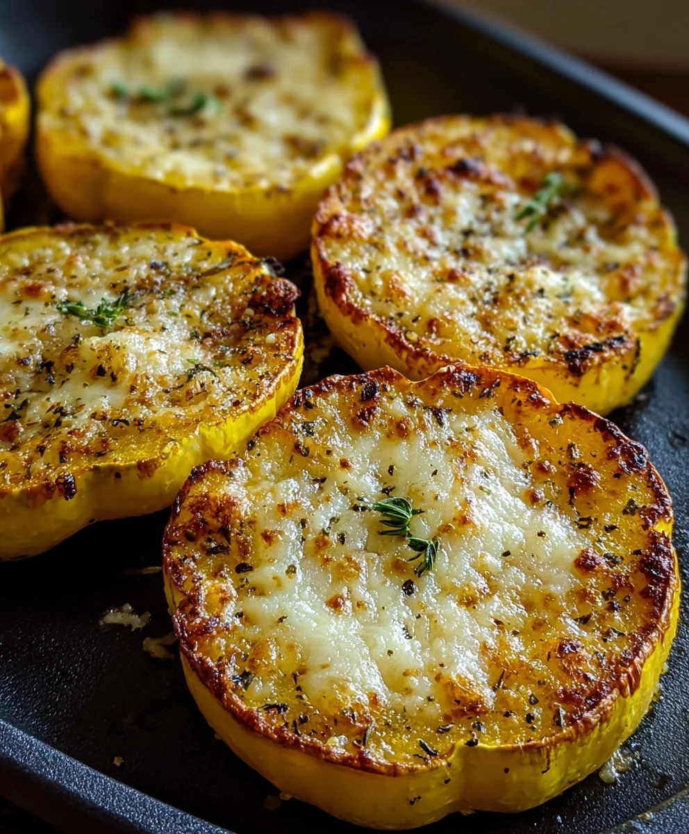 Cheesy Baked Squash Rounds-Easy Veggie Side