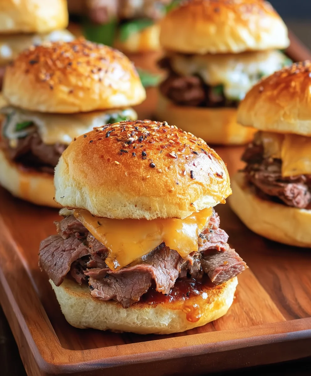 Roast Beef Cheddar Sliders - Easy & Delicious Appetizer