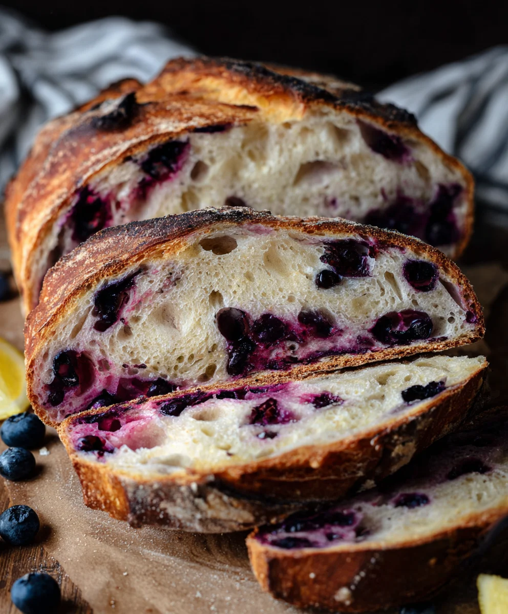 Blueberry Lemon Sourdough Bread-Zesty & Delicious