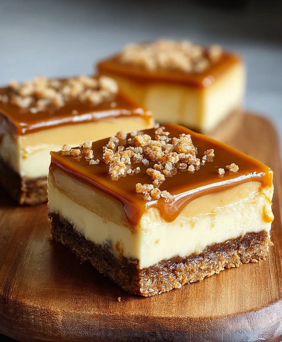 Dulce de Leche Cheesecake Bars-Decadent Dessert