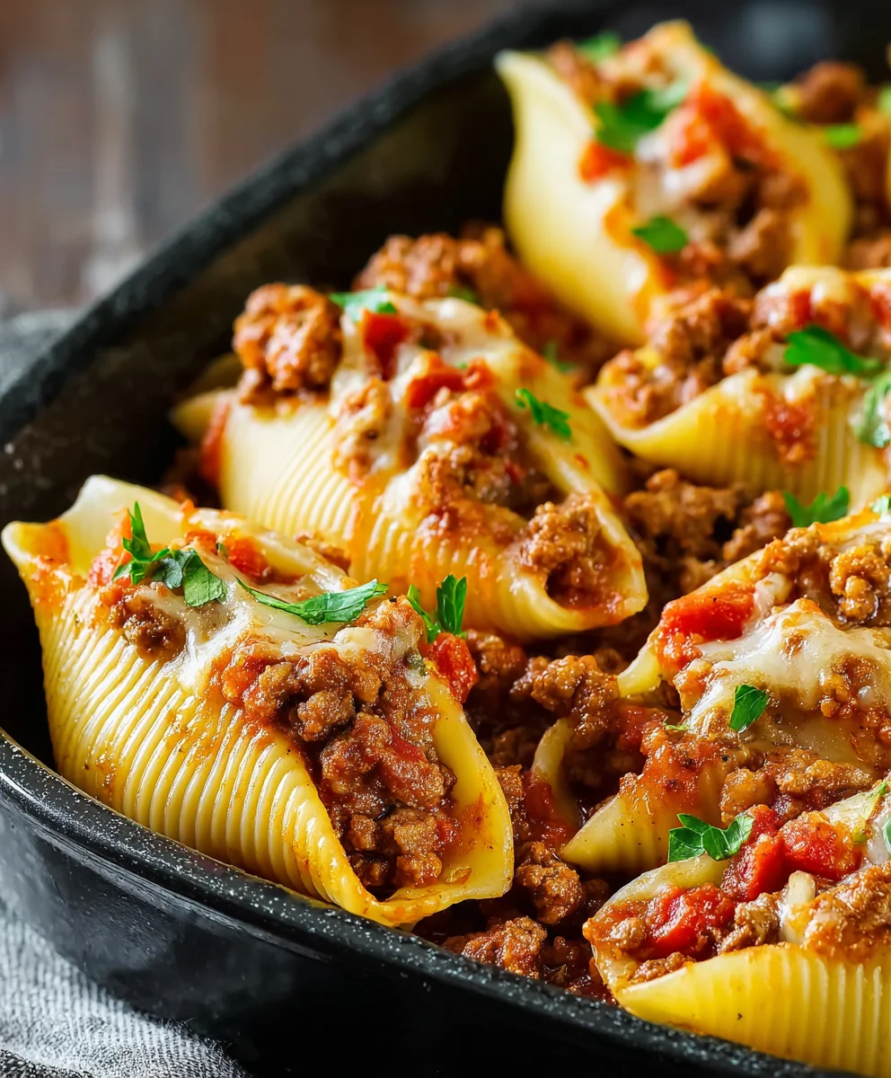 Beef Taco Stuffed Shells Recipe - Easy Dinner
