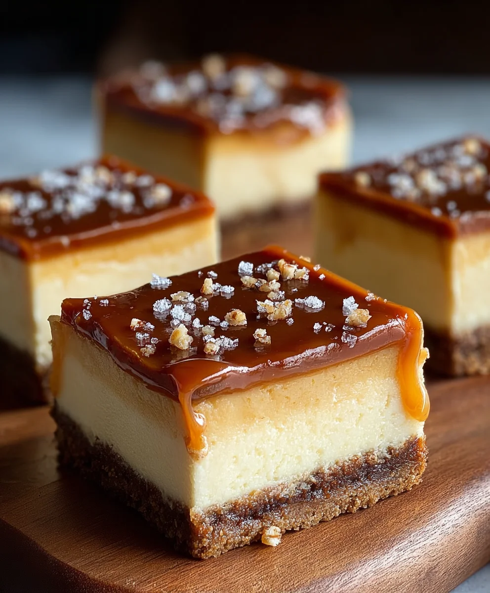 Dulce de Leche Cheesecake Bars-Decadent Dessert