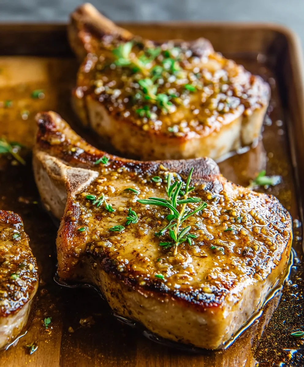 Honey Mustard Beef Chops - Easy Oven Recipe