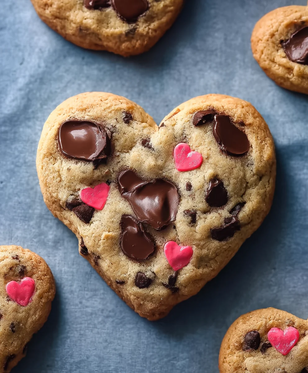 Easy Heart-Shaped Chocolate Chip Cookies Recipe