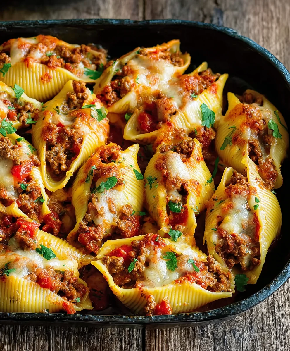 Beef Taco Stuffed Shells Recipe - Easy Dinner