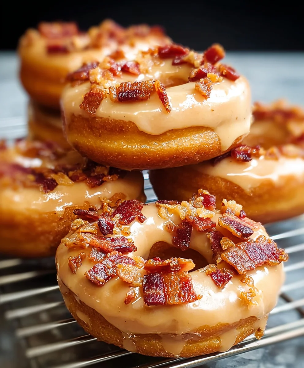 Maple Beef Beef Bacon Doughnuts - Savory Sweet Treat