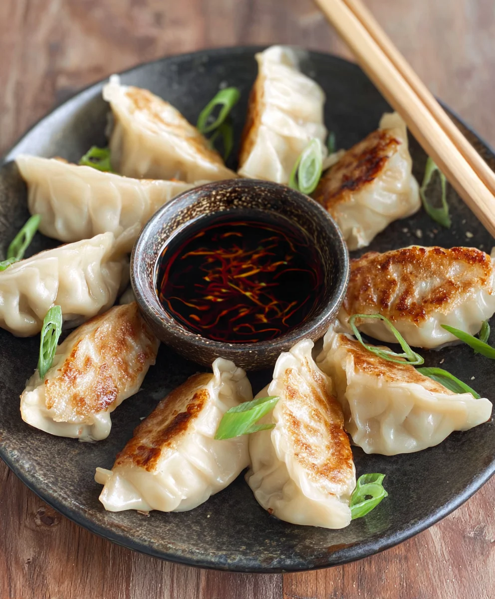 Pan Fried Chicken Potstickers-Crispy Delicious Dumplings