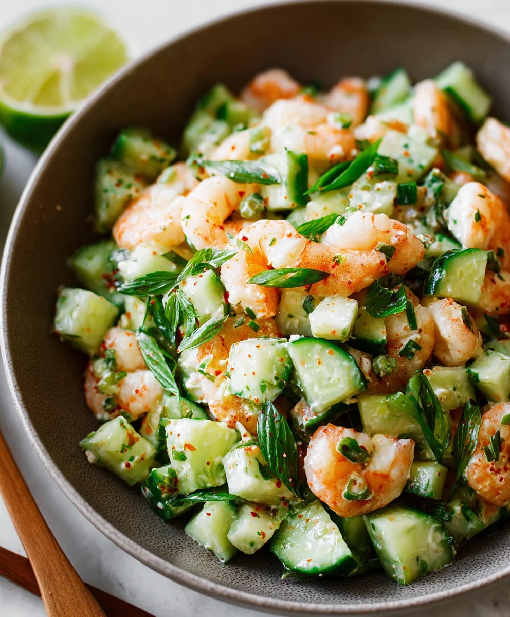 Crisp Cucumber Shrimp Salad - Light & Refreshing Recipe