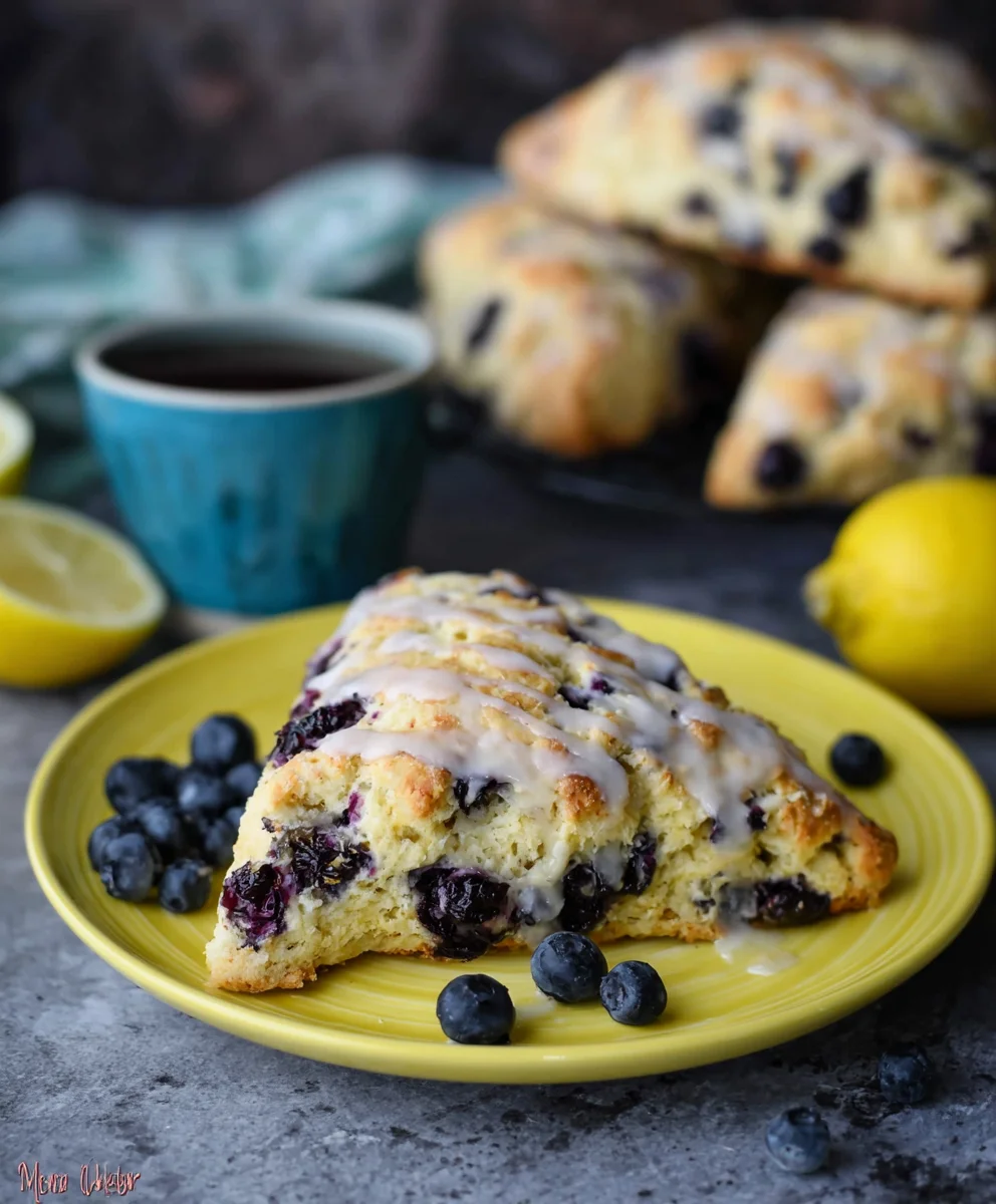 Sourdough Discard Blueberry Lemon Scones - Easy Recipe