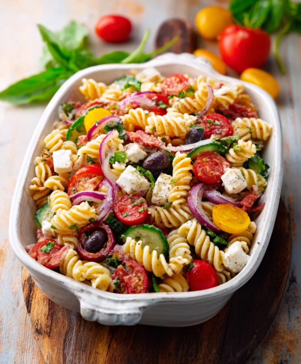 High Protein Italian Pasta Salad - Healthy & Delicious