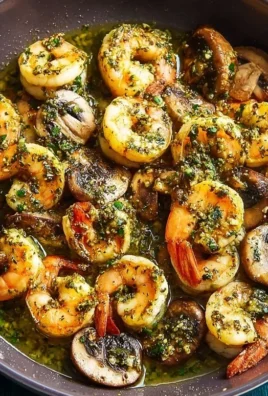 Pesto Shrimp with Mushrooms