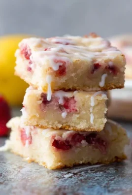 Strawberry Lemon Blondies