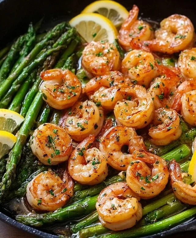 Lemon Garlic Shrimp and Asparagus (20-Minutes)