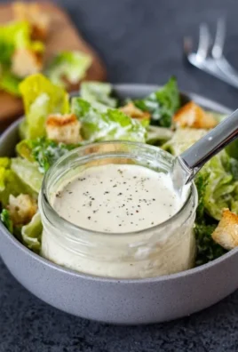 Homemade Creamy Caesar Salad Dressing