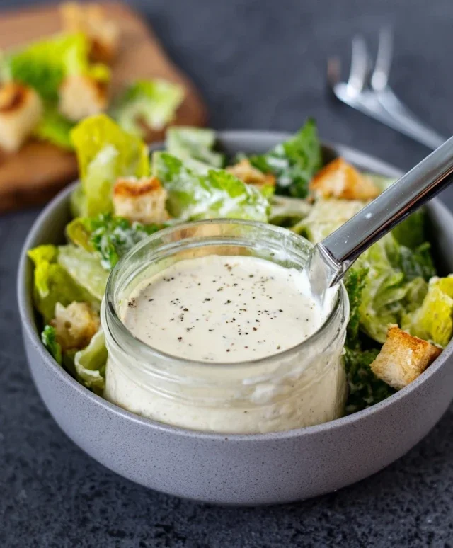 Homemade Creamy Caesar Salad Dressing
