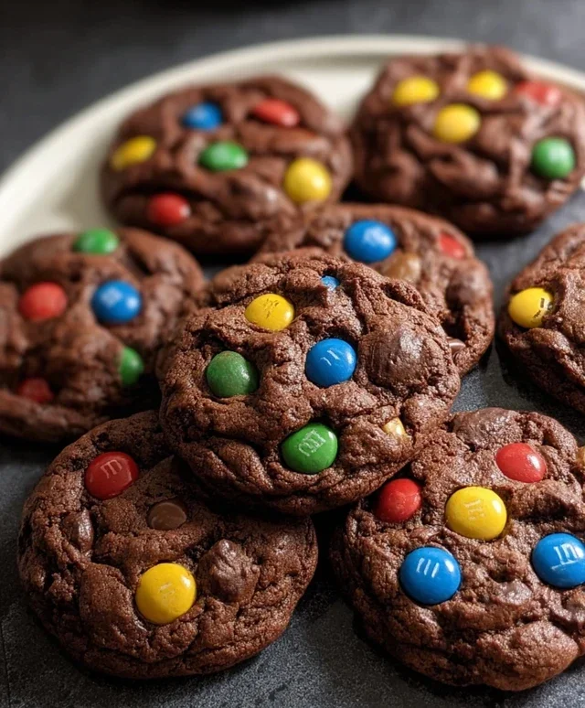 Chocolate M&M Cookies