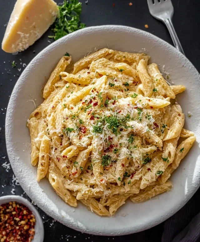 One Pot Creamy Garlic Pasta (Just 20 Minutes!)