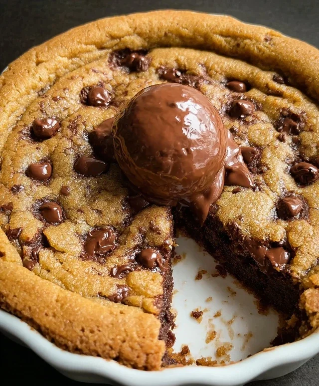 Deep Dish Nutella Cookie Pie