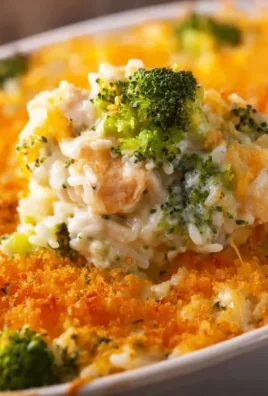 Creamy Chicken Broccoli Rice Cheese Casserole
