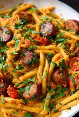 One Pot Creamy Cajun Sausage Pasta (30-Minutes)