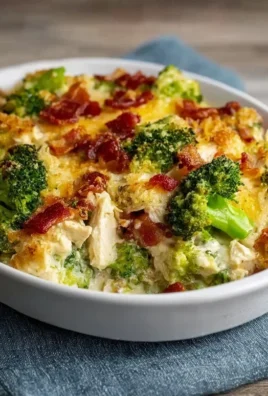Creamy Low Carb Chicken Casserole with Broccoli and Beef Beef Bacon