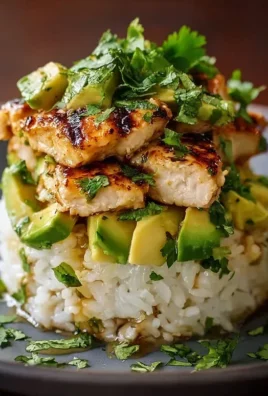 Delicious Honey Lime Chicken & Avocado Rice Stack Recipe