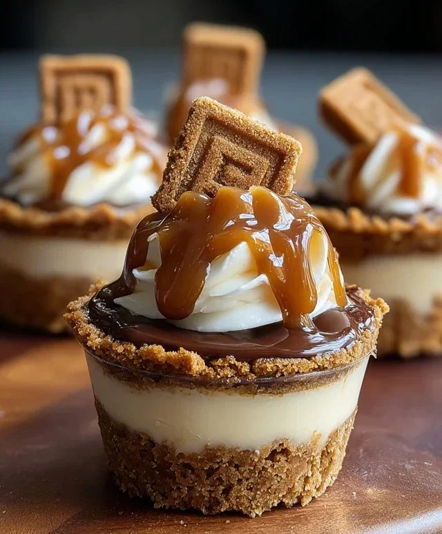 Mini Cookie Butter Cheesecake Cups