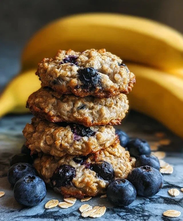 Banana Blueberry Breakfast Cookies