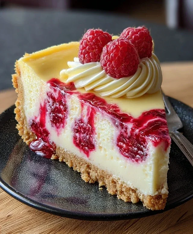 Raspberry Lemon White Chocolate Cheesecake