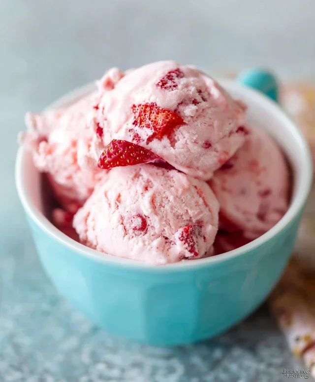 Homemade Strawberry Ice Cream