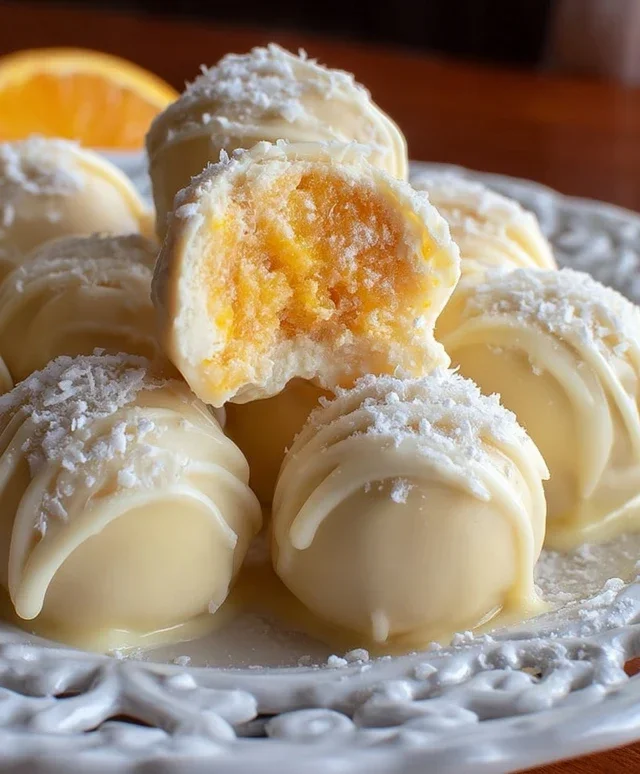 White Chocolate Orange Creamsicle Truffles
