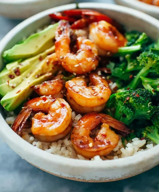 Honey Garlic Shrimp Bowls