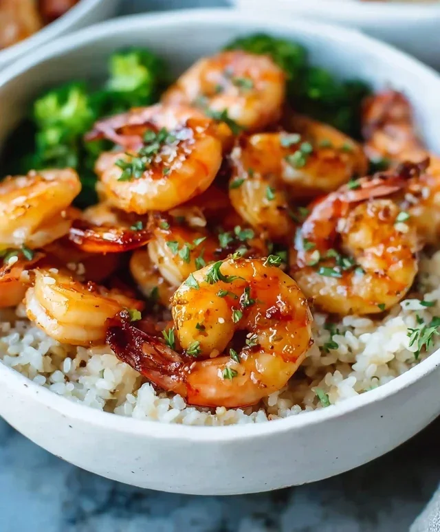 Honey Garlic Shrimp Bowls