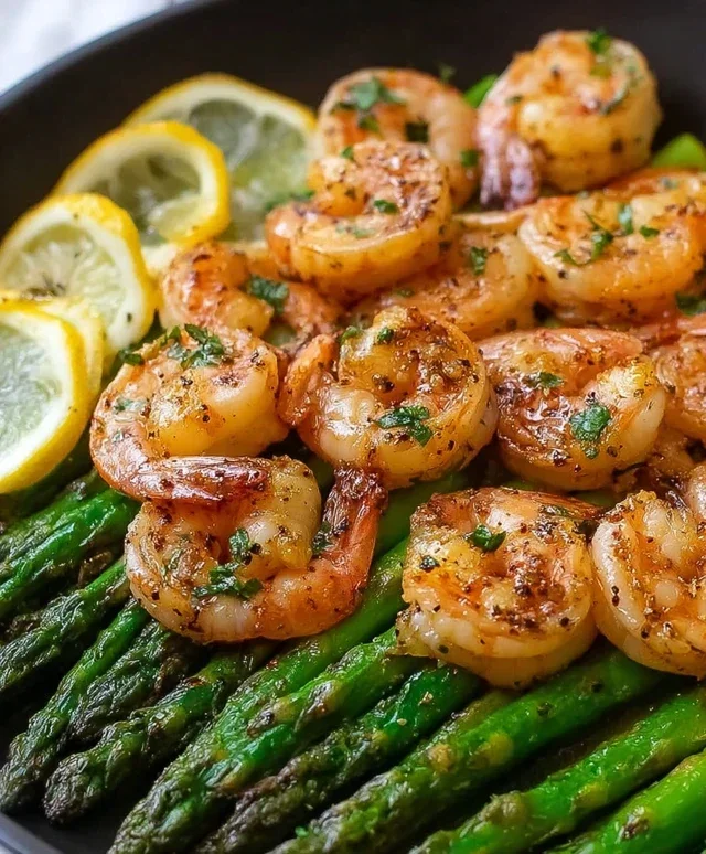 Lemon Garlic Shrimp and Asparagus (20-Minutes)