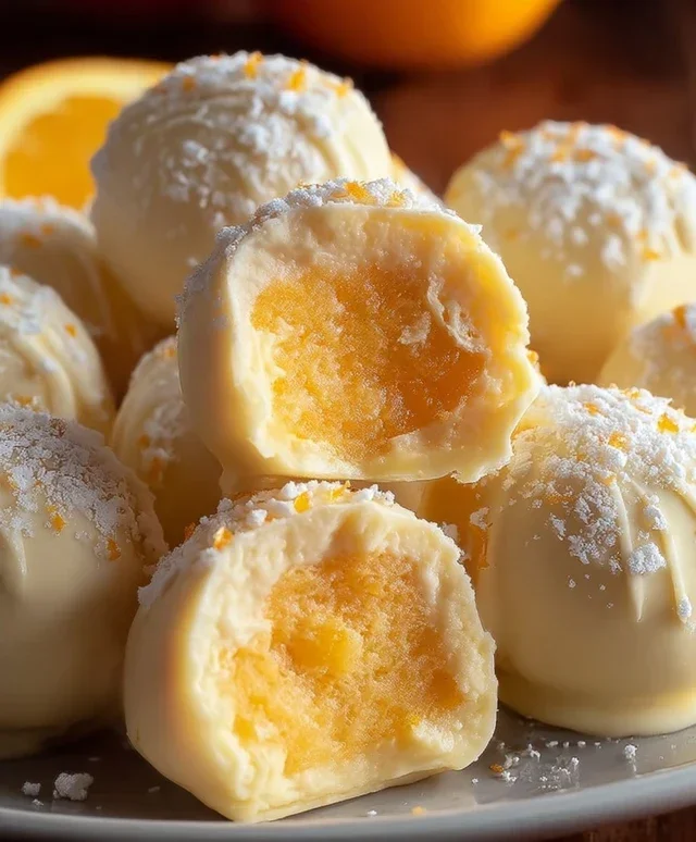 White Chocolate Orange Creamsicle Truffles
